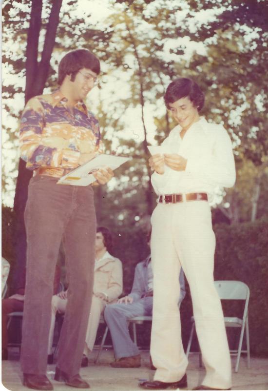 1976 Mr. Saginaw Jeff Edelson with Marc Sandhaus